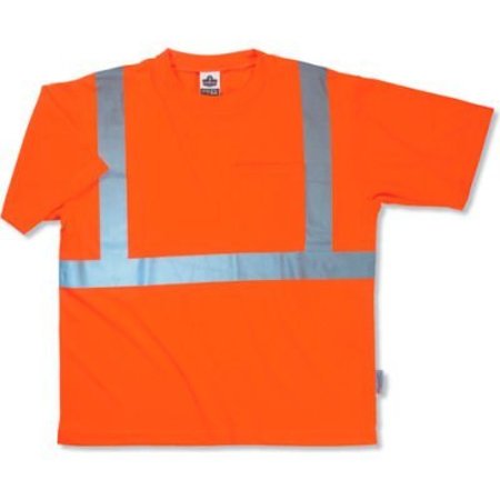 ERGODYNE GloWear 8289 Class 2 Economy T-Shirt, Orange, M 21513